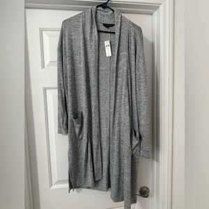 NWT Gray Open Front Cardigan